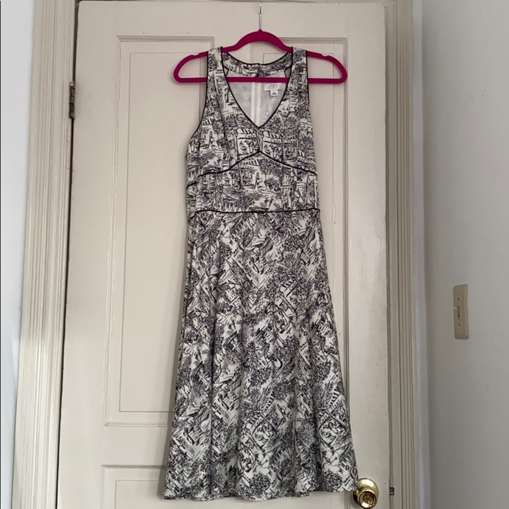 Unique black and white cocktail dress